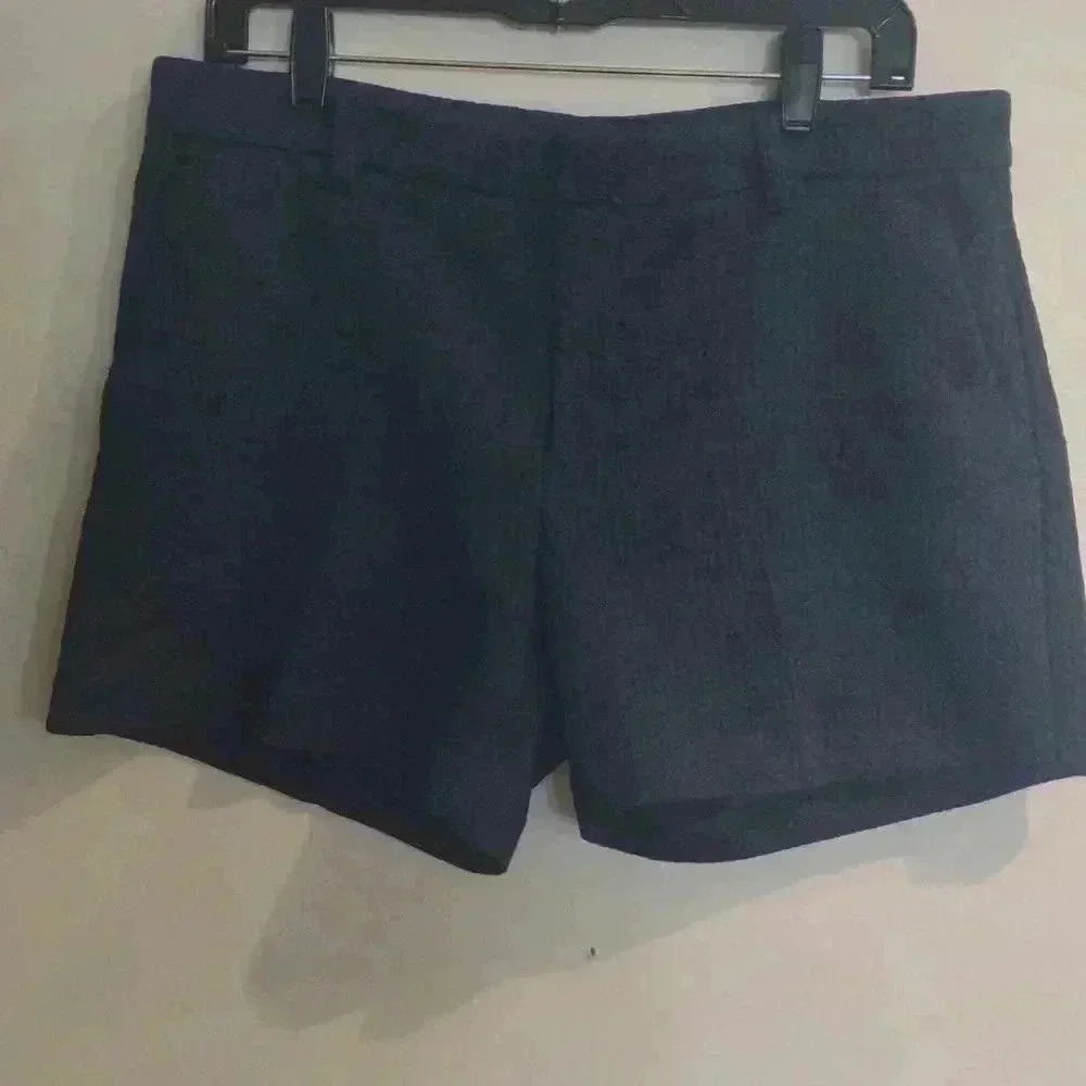Banana Republic Womens Shorts Preppy Navy Blue Textured 4.5" Inseam Sz 8